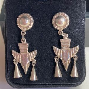 Vintage Dove Sterling Silver Earrings For Pierced Ears